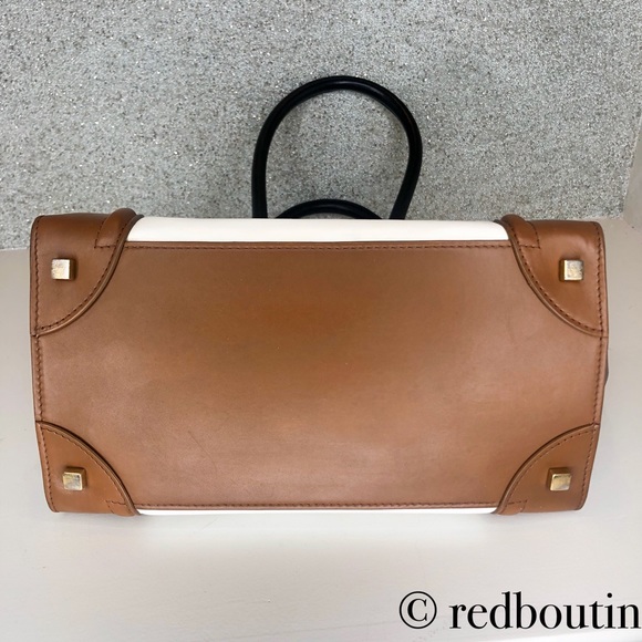 👠Sold Celine Paris TriColor mini luggage tote bag - Picture 7 of 8